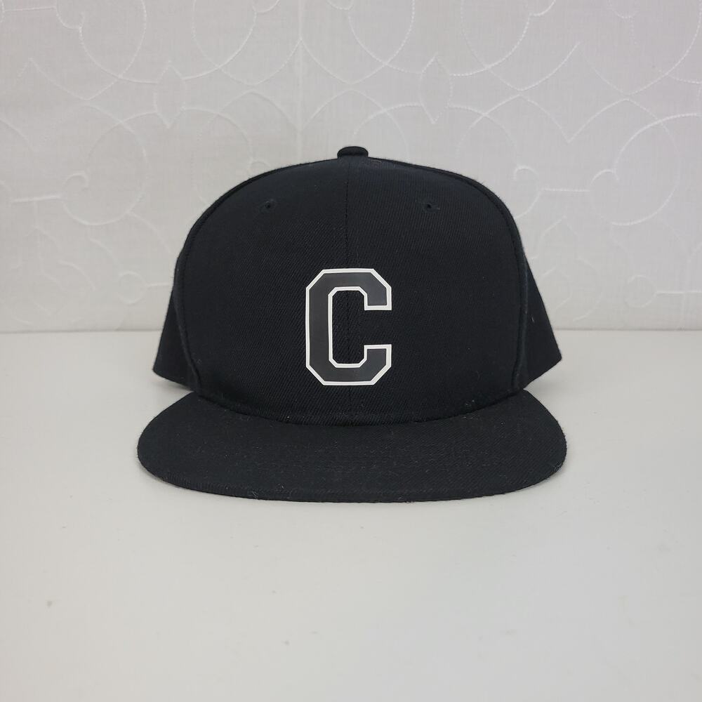 Cleveland Indians New Era Block C Mens Fitted Cap Baseball Snapback Hat
